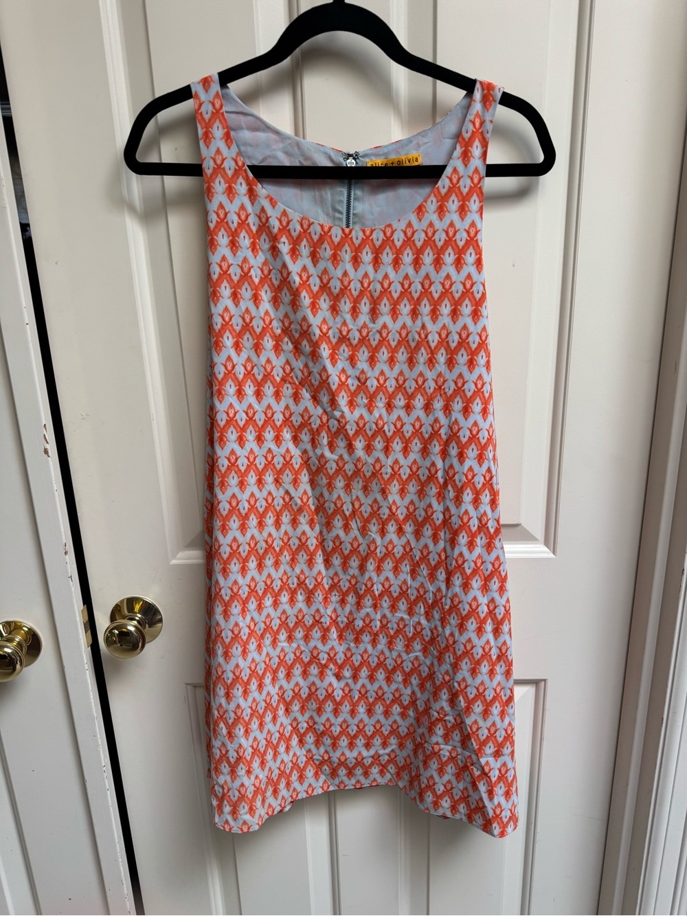 Alice + Olivia Orange and White Tank Mini Dress - Picture 3 of 9
